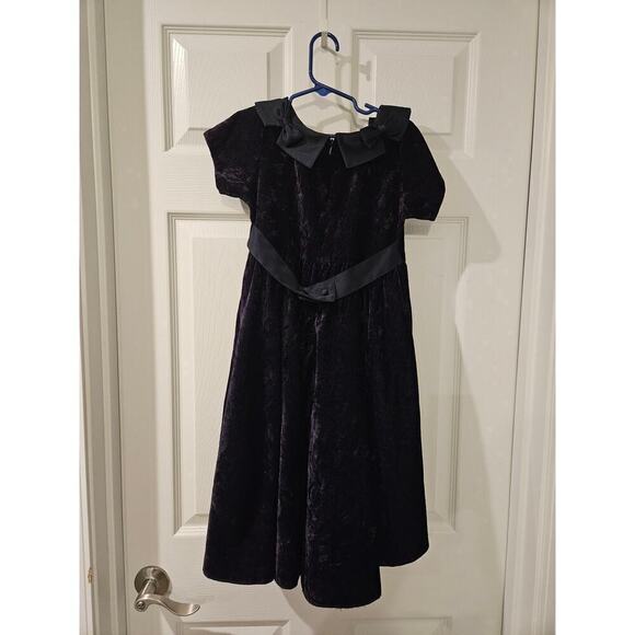 Jenni Jennifer Moore girls dress‎ purple crushed velvet size 6X - Picture 8 of 9